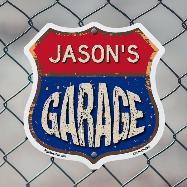 Signmission Jason's Garage, 12 inch X 12 inch, Aluminum Metal Sign, 2PK - SHI-A-2PACK-12-383-JASON