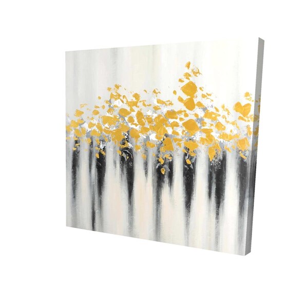 Begin Home Decor 32 x 32 in. Small Golden Spots-Print on Canvas - 2080-3232-AB34