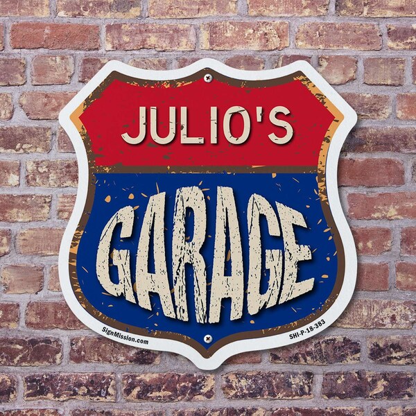 Signmission Julio's Garage, 12 inch X 12 inch, Aluminum Metal Sign, 5PK - SHI-A-5PACK-12-383-JULIO