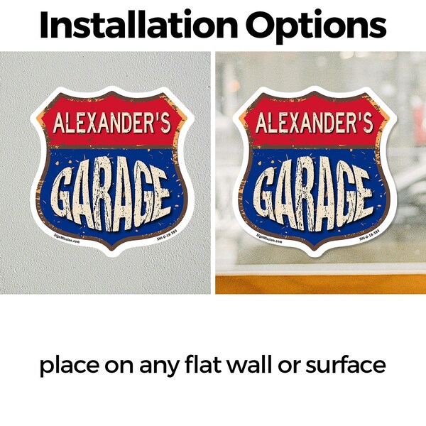 Signmission Alexander's Garage, 4 inch X 4 inch, Vinyl Decal, 5PK - SHI-D-5PACK-4-383-ALEXANDER