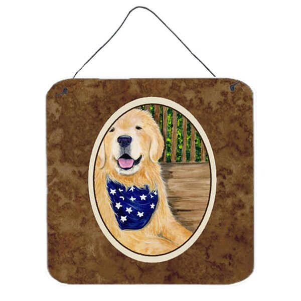 Micasa Golden Retriever Aluminium Metal Wall Or Door Hanging Prints - MI235836