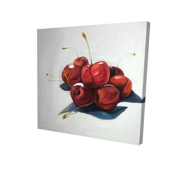 Begin Home Decor 16 x 16 in. Pile of Cherries-Print on Canvas - 2080-1616-GA101
