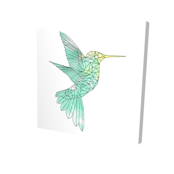 Fondo 32 x 32 in. Geometric Hummingbird-Print on Canvas - FO2789510