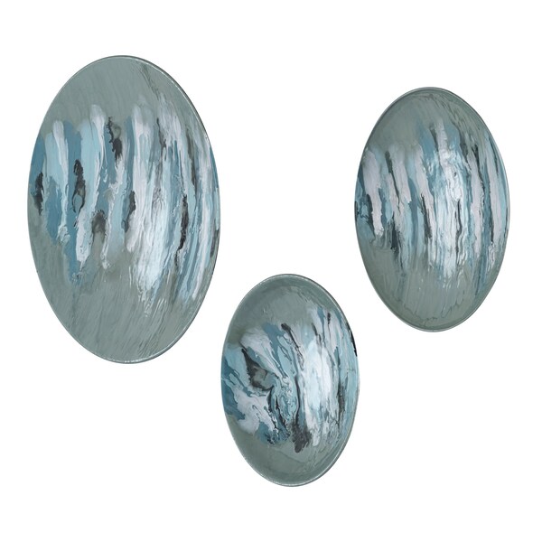 Elk Studio Spindrift Dimensional Wall Art, Set of 3 Seafoam Green Enamel - S0806-11356/S3