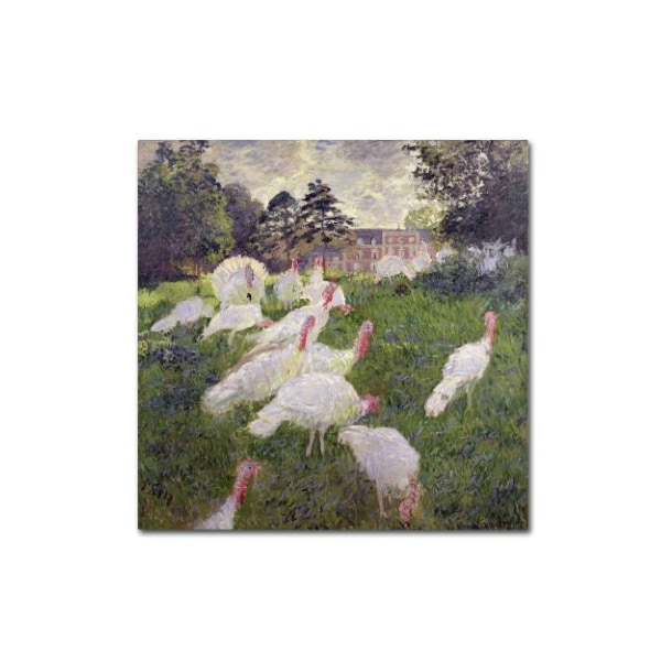 Trademark Fine Art Claude Monet 'The Turkeys at the Chateau' Canvas Art, 24x24 - BL0409-C2424GG
