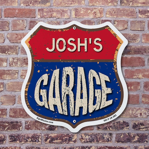 Signmission Josh's Garage, 18 Inch X 18 Inch, Plastic Sign - SHI-P-18-383-JOSH