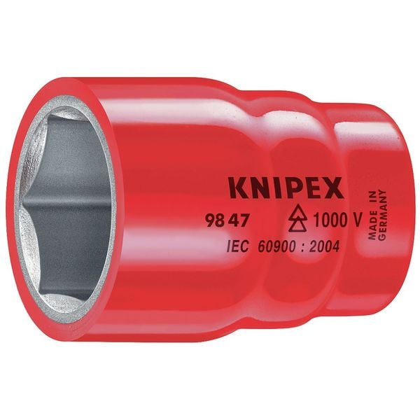 Knipex 1/2 in Drive, 12mm 6 pt Metric Socket, 6 Points - 98 47 12