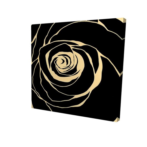 Fondo 16 x 16 in. Black Rose-Print on Canvas - FO2790541