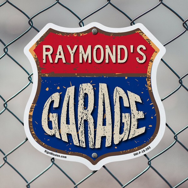 Signmission Raymond's Garage, 12 inch X 12 inch, Aluminum Metal Sign, 2PK - SHI-A-2PACK-12-383-RAYMOND