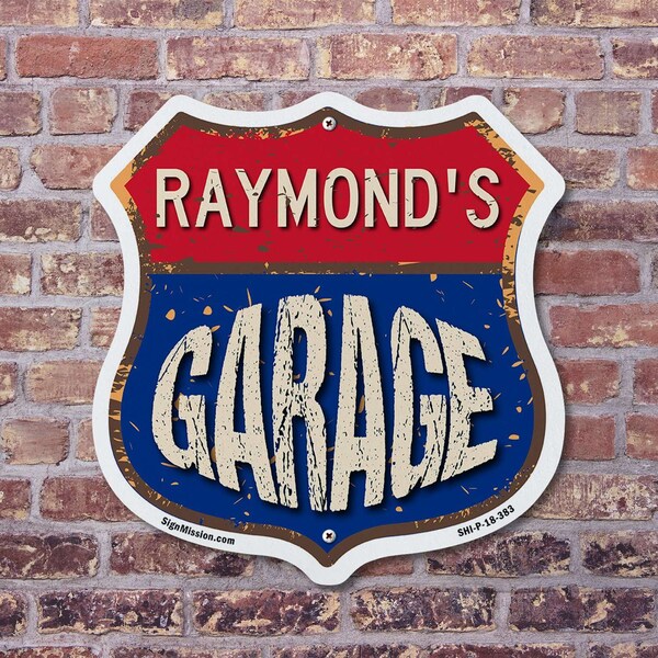 Signmission Raymond's Garage, 12 inch X 12 inch, Aluminum Metal Sign, 2PK - SHI-A-2PACK-12-383-RAYMOND