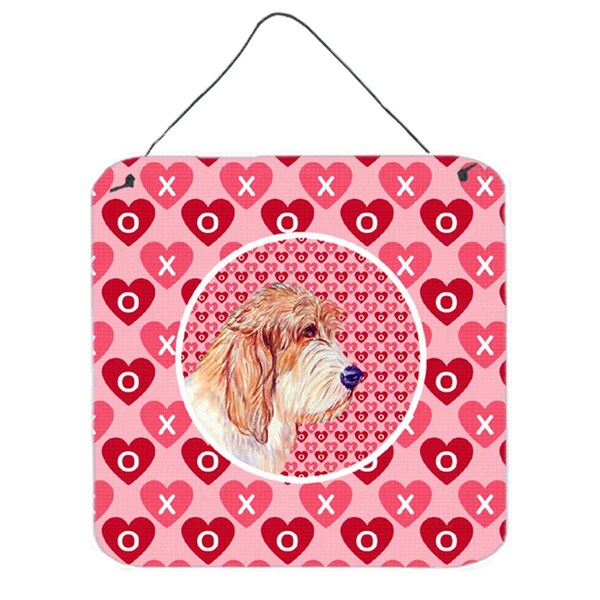 Micasa Petit Basset Griffon Vendeen Valentines Love Aluminium Metal Wall Or Door Hanging Prints - MI240247
