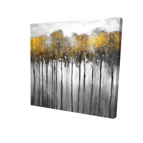 Begin Home Decor 32 x 32 in. Abstract Yellow Forest-Print on Canvas - 2080-3232-LA11-2