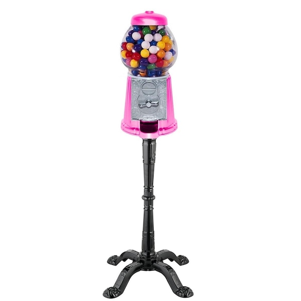 Terreno Hot PINK Classic Classic 15 in. Tall Gumball Machine with Antique Stand - TE2754619