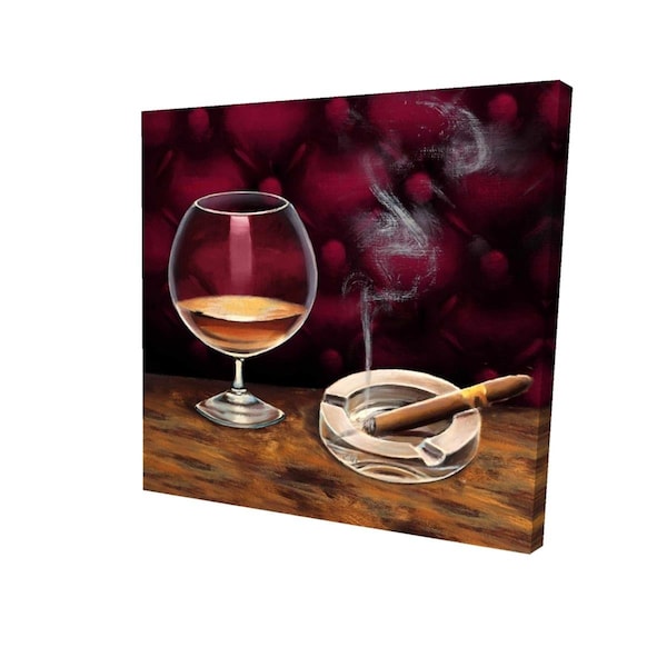 Begin Home Decor 32 x 32 in. Alcohol & Cigar-Print on Canvas - 2080-3232-GA8