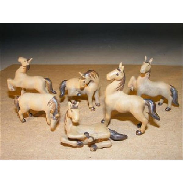 Invencion Miniature Horse Figurine Set - Extra Fine Detail - 6 Piece - IN2802604