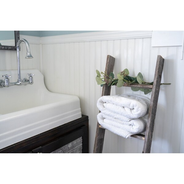 Barnwoodusa Rustic Farmhouse 5ft Reclaimed Wood Picket Ladder - 672713210597