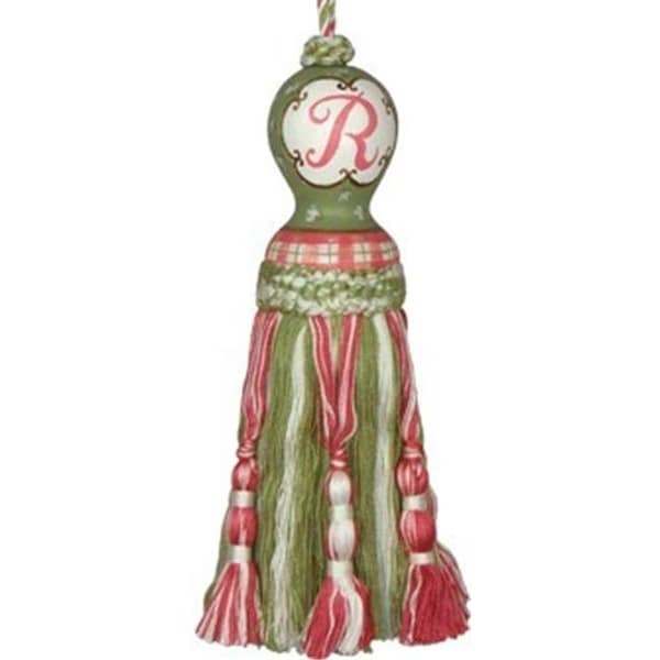 123 Creations 123 Creations C450YY.8 Inch Initial Tassel - Green and Pink - C450YY.8
