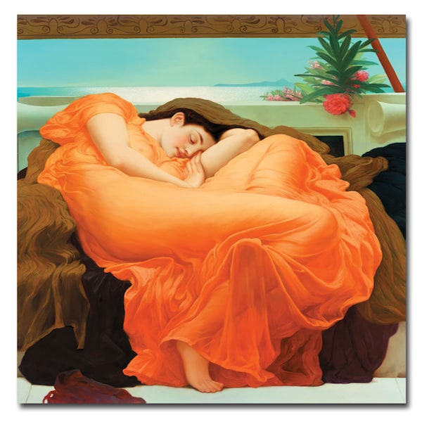 Trademark Fine Art Frederick Leighton 'Flaming June' Canvas Art, 24x24 - M210-C2424GG