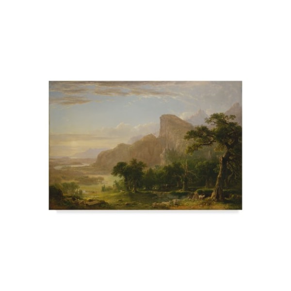 Trademark Fine Art Asher Brown Durand 'Landscape Scene from Thanatopsis 1850 ' Canvas Art, 12x19 - BL01629-C1219GG