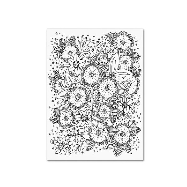 Trademark Fine Art KCDoodleArt 'Zendoodles 14' Canvas Art, 24x32 - ALI3595-C2432GG