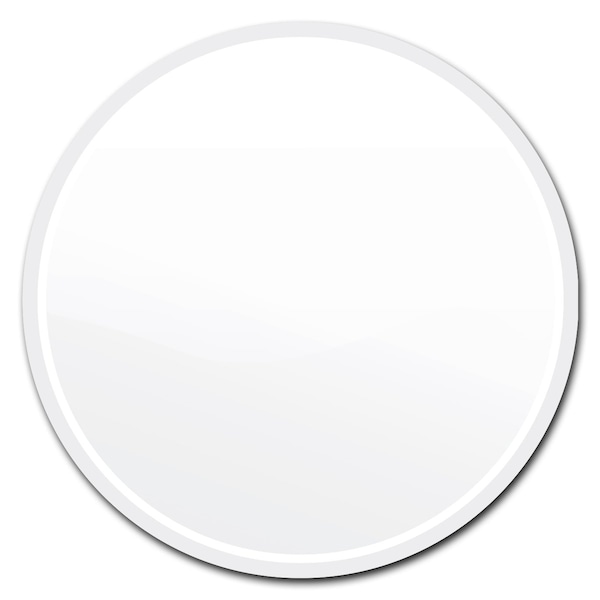 Signmission White Circle Vinyl Laminated Decal - D-12-CIR-WHITE
