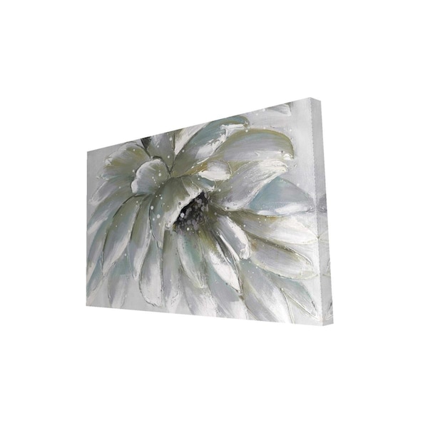 Begin Home Decor 20 x 30 in. White Chrysanthemum-Print on Canvas - 2080-2030-FL5