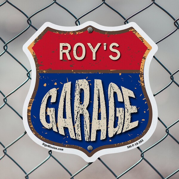 Signmission Roy's Garage, 6 Inch X 6 Inch, Plastic Sign - SHI-P-6-383-ROY