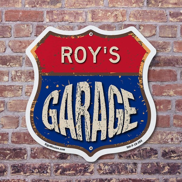 Signmission Roy's Garage, 6 Inch X 6 Inch, Plastic Sign - SHI-P-6-383-ROY