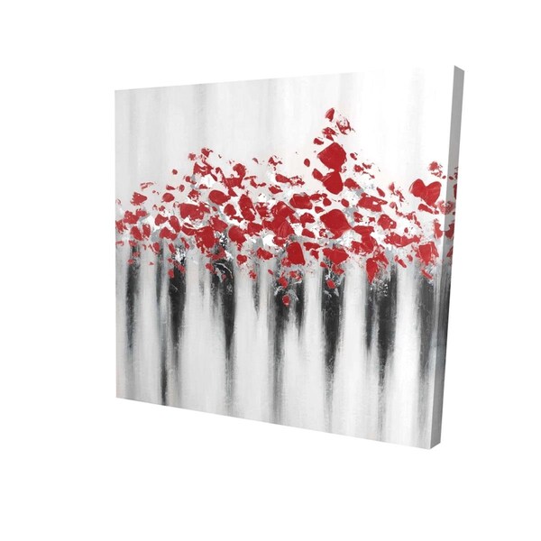 Fondo 16 x 16 in. Little Peas Red-Print on Canvas - FO2788086