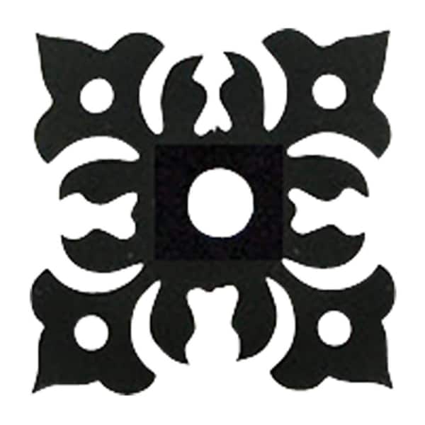Village Wrought Iron Floral Door Silhouette - DHK-153