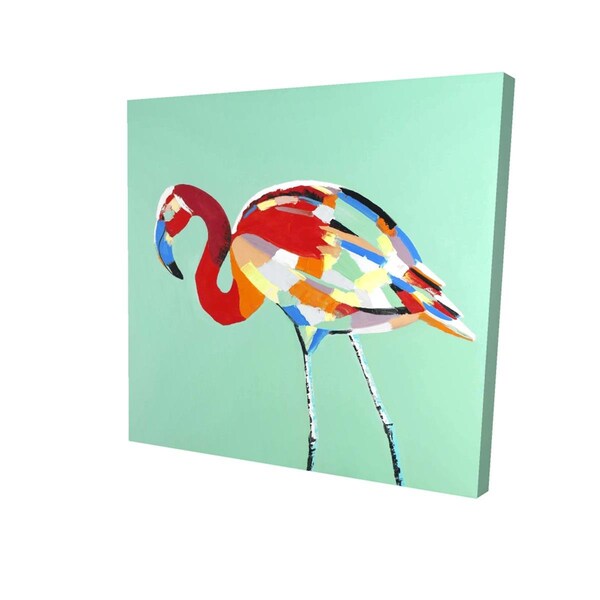 Fondo 16 x 16 in. Multicolored Flamingo-Print on Canvas - FO2795147