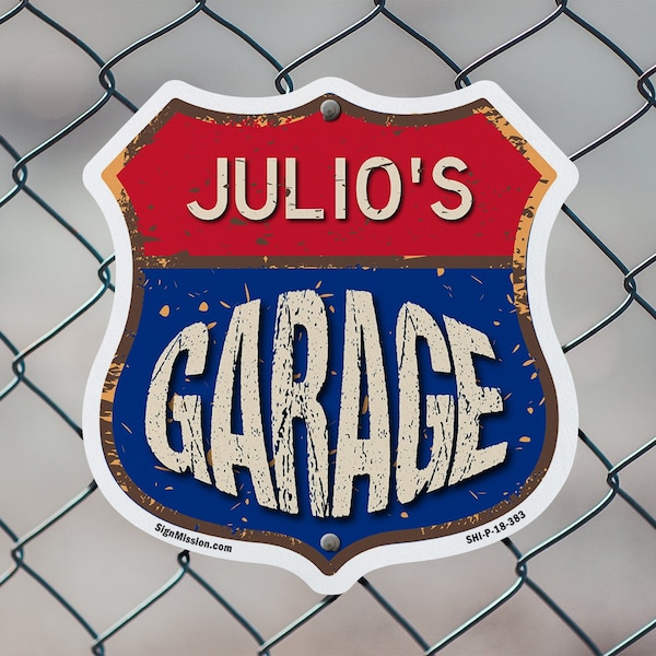 Signmission Julio's Garage, 12 Inch X 12 Inch, Aluminum Metal Sign - SHI-A-12-383-JULIO