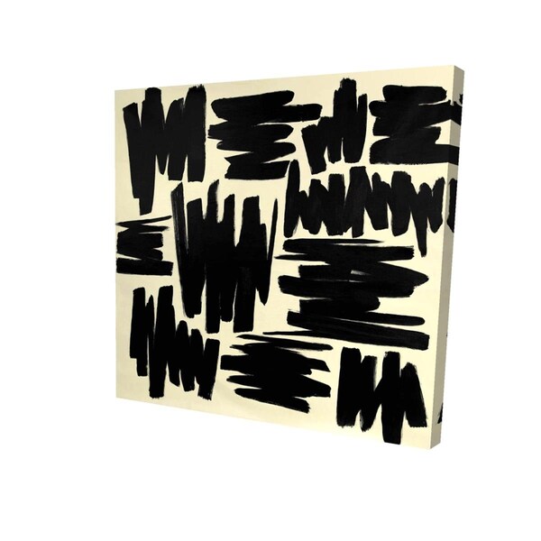 Begin Home Decor 16 x 16 in. Deconstructed Stripes-Print on Canvas - 2080-1616-AB113