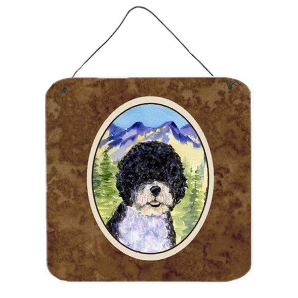 Micasa 6 In. Portuguese Water Dog Aluminium Metal Wall Or Door Hanging Prints - MI242116