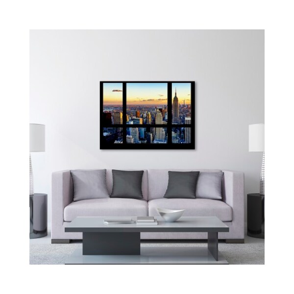 Trademark Fine Art Philippe Hugonnard 'Window View NYC Sunset 2' Canvas Art, 35x47 - PH0002-C3547GG