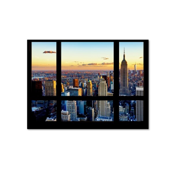 Trademark Fine Art Philippe Hugonnard 'Window View NYC Sunset 2' Canvas Art, 35x47 - PH0002-C3547GG