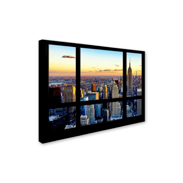 Trademark Fine Art Philippe Hugonnard 'Window View NYC Sunset 2' Canvas Art, 35x47 - PH0002-C3547GG