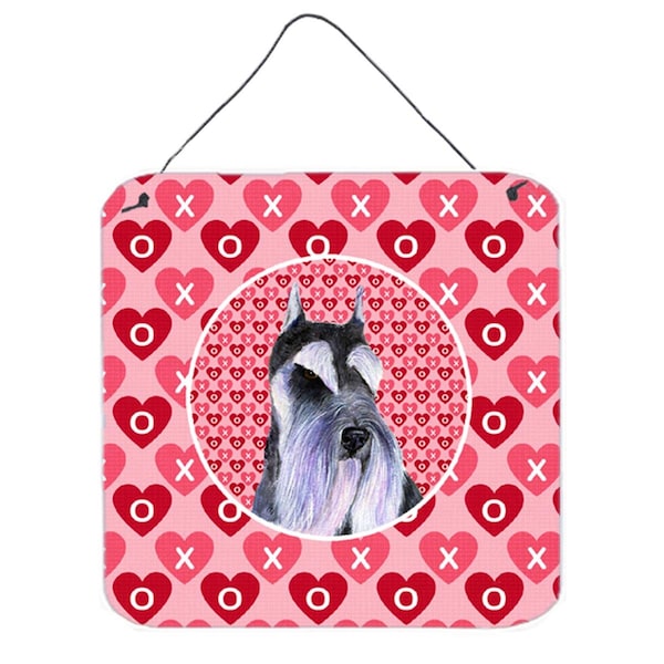 Micasa Schnauzer Hearts Love Valentines Day Aluminium Metal Wall Or Door Hanging Prints - MI236870