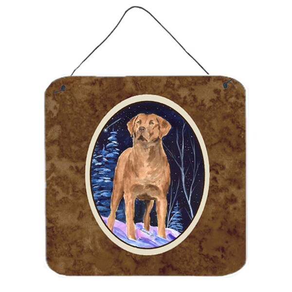 Micasa 6 In. Starry Night Chesapeake Bay Retriever Aluminium Metal Wall Or Door Hanging Prints - MI238178