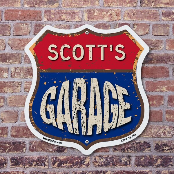 Signmission Scott's Garage, 12 Inch X 12 Inch, Plastic Sign - SHI-P-12-383-SCOTT