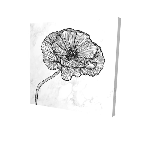 Fondo 16 x 16 in. Bright Poppy Flower-Print on Canvas - FO3336227