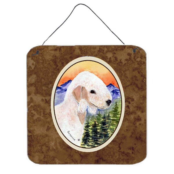 Micasa Bedlington Terrier Aluminium Metal Wall Or Door Hanging Prints 6 x 6 In. - MI238084