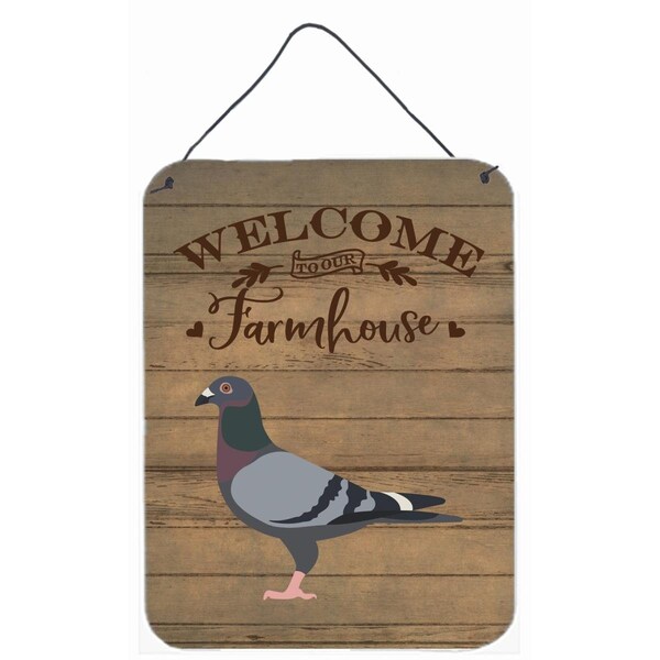 Carolines Treasures 12 x 16 in. Racing Pigeon Welcome Wall or Door Hanging Prints - CK6895DS1216