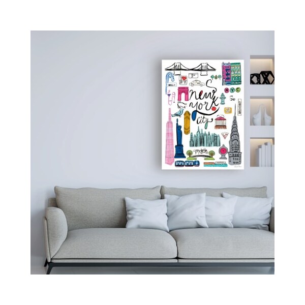 Trademark Fine Art Farida Zaman 'Travel NYC White' Canvas Art, 35x47 - WAP11954-C3547GG