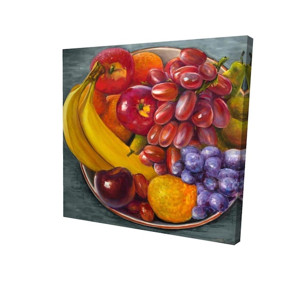Fondo 16 x 16 in. Bowl of Fruits-Print on Canvas - FO2786802