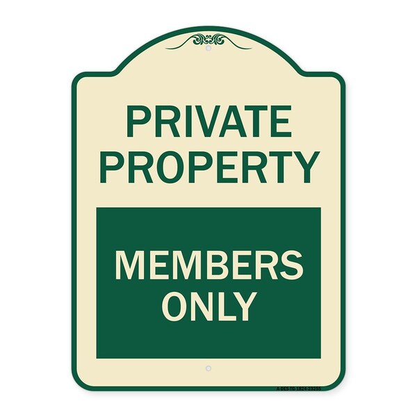 Signmission Private Parking Members Only Heavy-Gauge Aluminum Architectural Sign - A-DES-TG-1824-23255