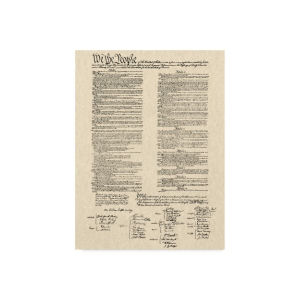 Trademark Fine Art Continental Congress 'Constitution Document' Canvas Art, 35x47 - WAG00416-C3547GG