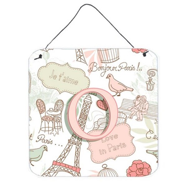 Micasa Letter O Love In Paris Pink Wall and Door Hanging Prints - MI729883