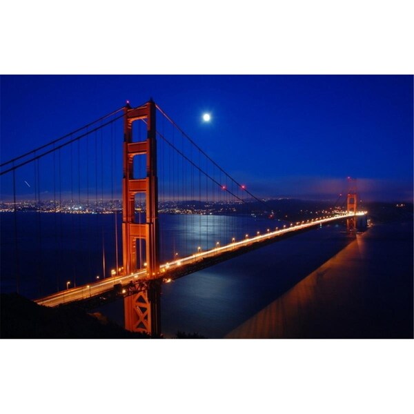 Procomfort 15.75 x 23.5 in. LED Lighted Famous San Francisco Golden Gate Bridge Canvas Wall Art - PR72644