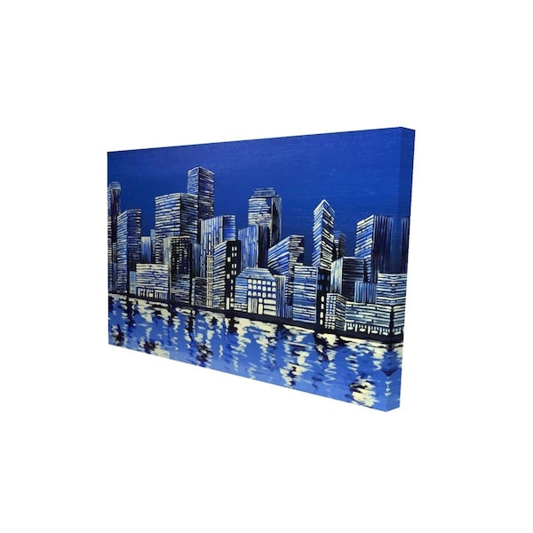 Begin Home Decor 20 x 30 in. City In Blue-Print on Canvas - 2080-2030-CI327